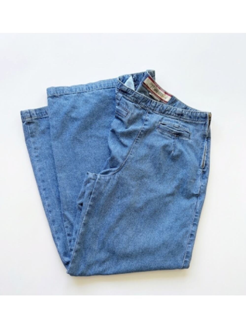 Vintage Y2K Z Cavaricci High Rise Wide Leg Jeans Womens 12 Light Denim 90s